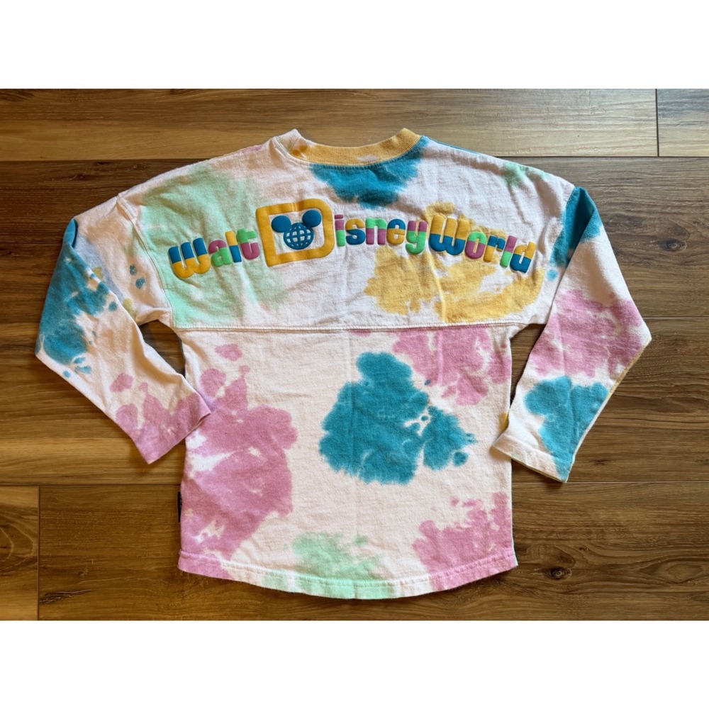 Disney World Kids Spirit Jersey Tie Dye Pastel Long Sleeve Shirt S 5/6